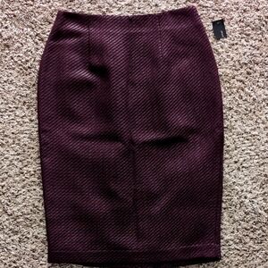 Worthington Purple Knee-Length Pencil Skirt for Work